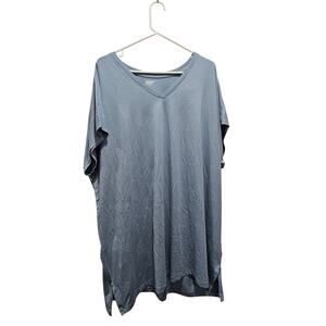 NWT Land's End Tencel Light Blue V-Neck Shirt Size 3x